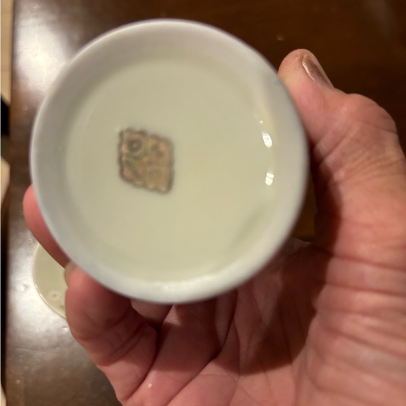 Vintage Otagiri Ferns and Daisies Bathroom Vanity Set 3 Pieces Made in Japan - Picture 7 of 9